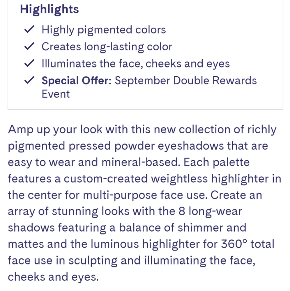Mirabella Eyeshadow Palette - Picture 13 of 13